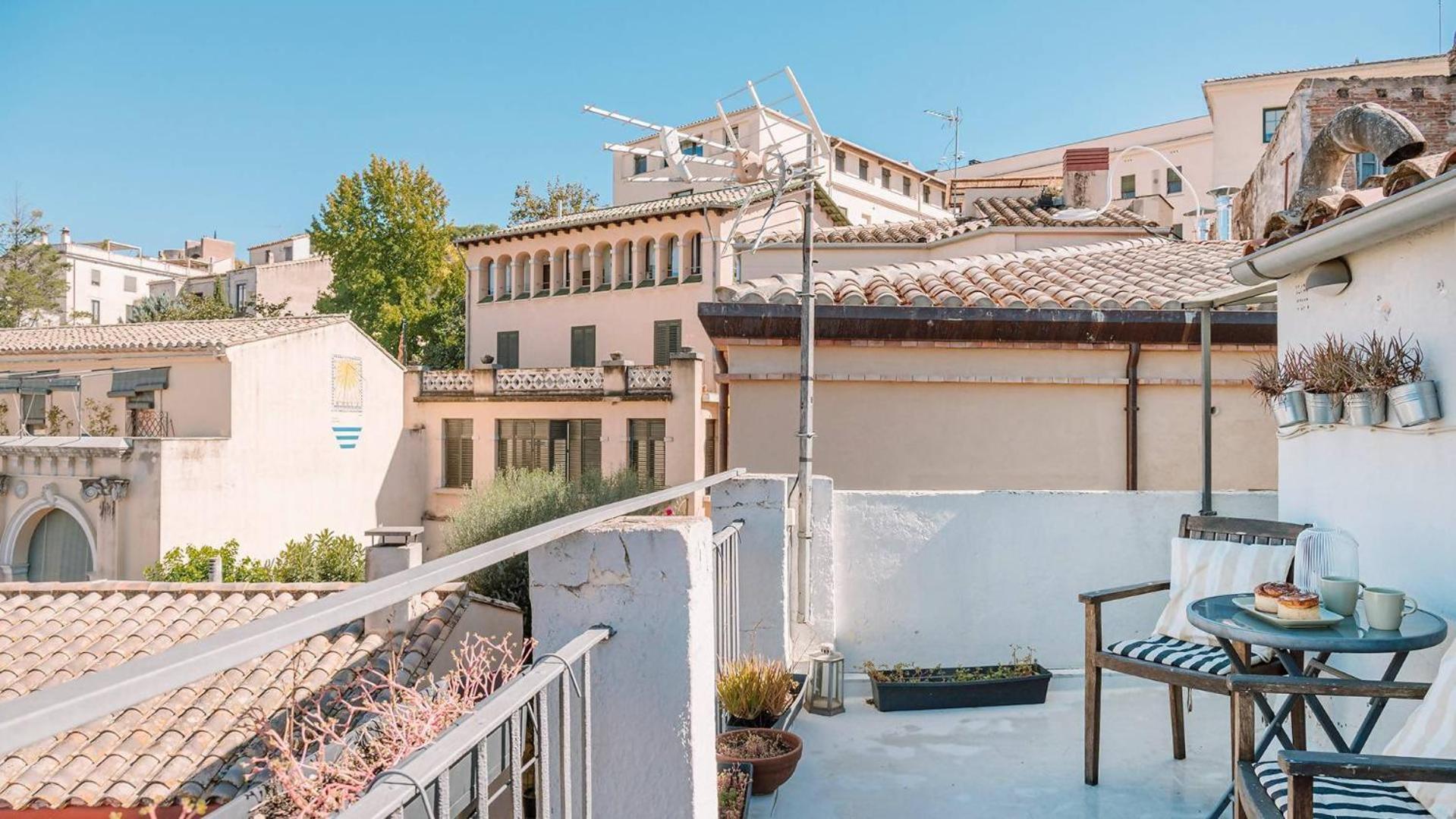 Romantic Duplex With Terrace And Great Views Gérone Chambre photo